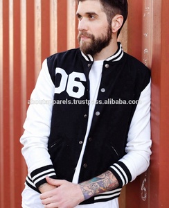 Blouson en laine de Baseball pour hommes, élégant, personnalisé, nouveau design, uniforme d'université en cuir, - Product Image 3