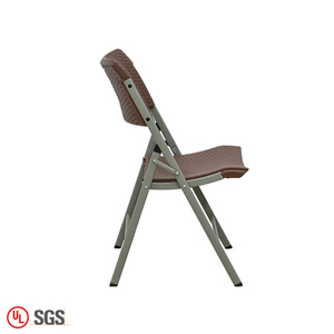 Silla marrón plegable de plástico de diseño moderno para fiestas, sillas plegables de ratán para patio al aire libre para eventos - Product Image 3