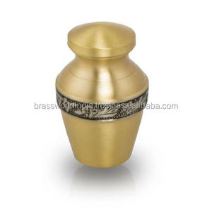 Urna de cremación, recuerdo de Odyssey verde, Brassworld, India - Product Image 6