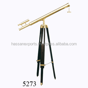 Vente chaude sur mesure en laiton télescope nautique sculpté avec Logo Unique thème haute qualité métal artisanat support en bois pour cadeaux - Product Image 1