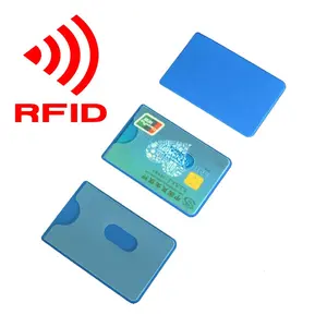 랭 ge rfid 보호 6x 프레드 블루 신용 카드 직불 카드 rfid 카드 쉘 kartenhulle 차단기 직원 라디오 칩 차단 없음
