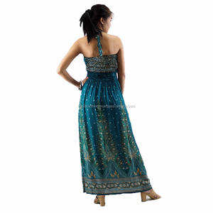 NAPAT ชุดกระโปรงยาวเข้ารูปคอวี,เสื้อผ้าผู้หญิงเซ็กซี่พิมพ์ลาย - Product Image 2