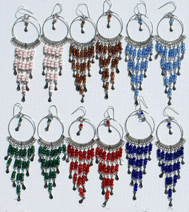 Ethnique Péruvien Cascajo Pierres Dangle Boucles D'oreilles À La Main En Gros Costume Bijoux Lot Accessoire De Mode - Product Image 1