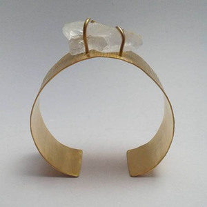 กำไลข้อมือคริสตัลอัญมณีเปิดข้อมือพร้อมการกำหนดง่ามกำไลข้อมือแฟชั่น - Product Image 2