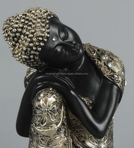 Buda que ríe de poliresina blanca - Product Image 1