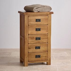 الصينية ريفي خشب بلوط مصمت درج tallboy - Product Image 3