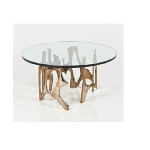 Miroir rond fantaisie Table or support avec verre transparent fantaisie nouveau Design décoration dernière vente en gros Table - Product Image 1