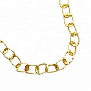 Sólido 925 plata esterlina chapado en oro hecho a mano cadena collar joyería cadena de moda para Unisex fabricación al por mayor - Product Image 1