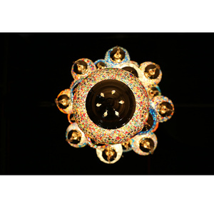 Lámpara de Araña Turca de Cristal con Diseño Dorado y 21 Pantallas - Product Image 3