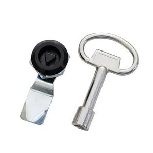 Tablero DE CONTROL DE centralita de aleación de Zinc, gabinete Industrial negro, Panel de cuarto de vuelta, cerradura de pestillo de leva triangular, para el exterior, para el exterior - Product Image 1