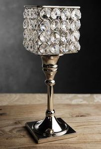 Candelabro de latón de 9 brazos con centro de mesa de cristal acrílico para bodas, lámpara de mesa para bodas, hoteles para decoraciones navideñas - Product Image 4