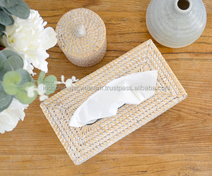Handicraft <b>Tissue</b> <b>Box</b> Holder Made <b>of</b> 100% Natural Rattan - Product Image 3