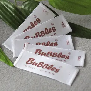 Cinta de etiqueta de tafetán de nailon para cuidado OEM personalizada/cinta de etiqueta de satén - Product Image 1