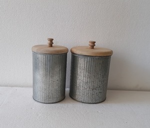 Smeta Approved Factory <b>Round</b> Shape <b>Box</b> Galvanized <b>Round</b> Iron Wood S-2 Spice Storage <b>Box</b> - Product Image 1