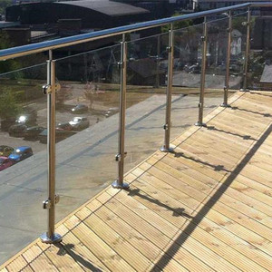 Barandilla <span class=keywords><strong>de</strong></span> acero inoxidable <span class=keywords><strong>precio</strong></span> por metro con pasamanos superior <span class=keywords><strong>de</strong></span> vidrio templado - Product Image 5