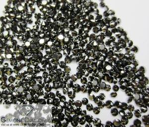 Diamantes Negros Naturales, Corte Brillante Redondo, 1.20-1.35mm, Opacos y Brillantes - Origen IN - Product Image 1