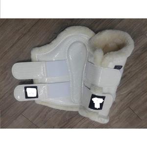 Bottes de cheval crocodile blanches, verni, offre spéciale - Product Image 1