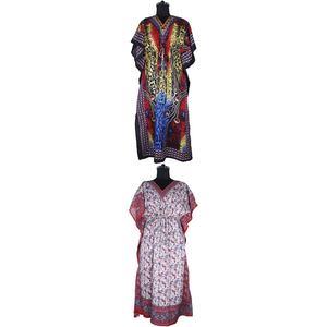 African <b>Dresses</b> for Women 2025 <b>Sexy</b> African Dashiki <b>Dress</b> Long Kaftan for African Women <b>Dress</b> Hand Block Printed Kaftan <b>Dress</b> - Product Image 1