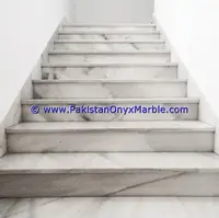 השיש מדרגות צעדים משכימי ZIARAT לבן קררה השיש מודרני עיצוב