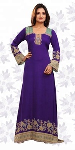 Robe de bureau à imprimé de fleurs, tunique longue Vintage pour femmes, Kaftan abaya - Product Image 6