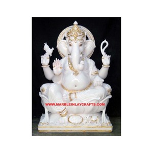 รูปปั้นหินอ่อนพระพิฆเนศที่สวยงาม - Product Image 1