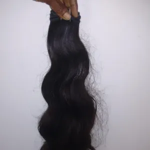 High quality raw human hair weaving.Best selling temple wavy and straight human hair weaving from india