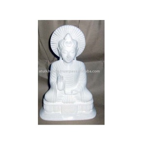 Unique Marbre Makrana Bouddha Statue - Product Image 1