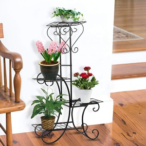 Multi-tier Iron <b>Plant</b> <b>Stand</b> Elegant Home Garden Shelf Sturdy Decorative Organizer for Flowers Pots - Product Image 2