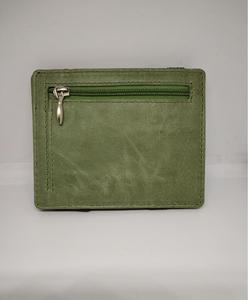 Cartera mágica corta unisex con función RFID, piel de vaca auténtica con cremallera y logotipo abierto y forro de poliéster funcional - Product Image 3