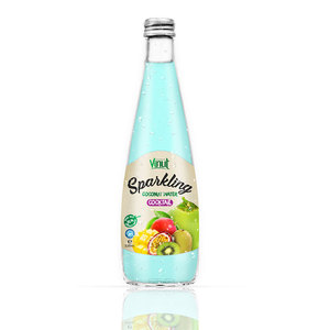 330ml Real Sparkling Coconut Water with Pineapple Juice Puree <b>Glass</b> <b>Bottle</b> - Product Image 2