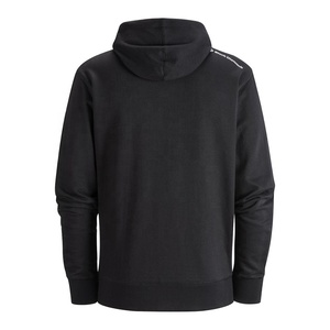 Sudadera con capucha personalizada para hombre, ropa deportiva de alta calidad con logotipo personalizado, impresión o bordado, color negro, venta al por mayor - Product Image 1