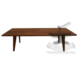 Mesa de comedor de madera maciza industrial para restaurante escolar Aplicaciones de taller de cocina al aire libre - Product Image 1