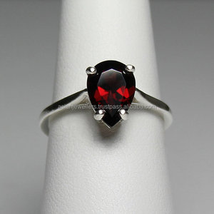 Garnet gemstone <b>Ring</b> 925 Sterling <b>silver</b> <b>Ring</b> <b>Stacking</b> <b>Ring</b> Handmade <b>Silver</b> Jewelry - Product Image 1