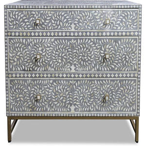 Tiroirs à incrustation d'os avec support en fer, Style fantaisie - Product Image 4