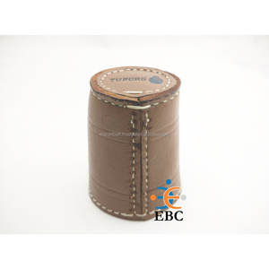 Custom Genuine Leather <b>Dice</b> Cup Wholesale Veg Tanned Cowhide <b>Dice</b> Cup Shaker with Customized Embossed Print Logo & Velvet Lining - Product Image 5