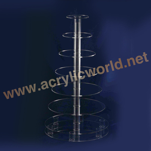 Soporte de estante de exhibición de pastel de boda/soporte de exhibición de pastel de cristal/soporte para pastel - Product Image 4