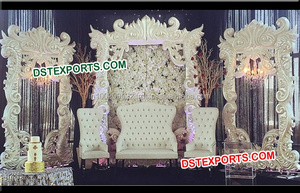 Hermosa boda india etapa decoración telón de fondo marcos Panel elegante boda etapa Backwall paneles - Product Image 5