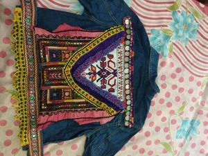 Chaqueta vaquera Banjara Bohemia tribal para mujer 2018 de punto con botón y decoración de cuentas para invierno - Product Image 3