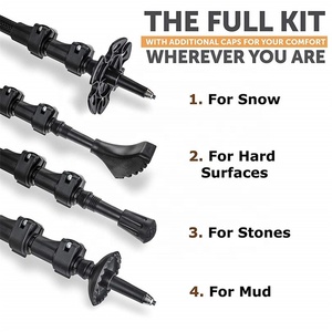 Chất Lượng Cao Có Thể Gập Lại Nạng Trekking Cực Carbon Bắc Âu Đi Bộ Gậy Đi Bộ Cực - Product Image 4