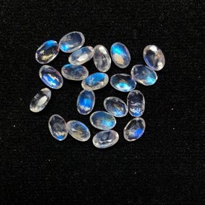 Piedra lunar arcoíris Natural de 4mm y 6mm, corte ovalado, piedras preciosas semipreciosas sueltas, proveedor a granel, venta al por mayor, precio de fábrica, venta en línea - Product Image 1