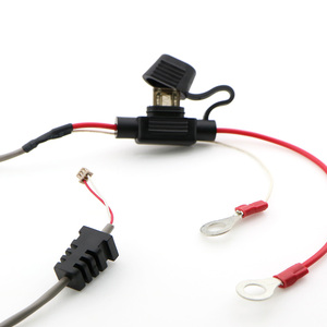 Custom Automotive Inline Fuse Holder Wire Harness with Ring Terminal and 2 Pin Connector Waterproof 12V Power Cable - Product Image 6