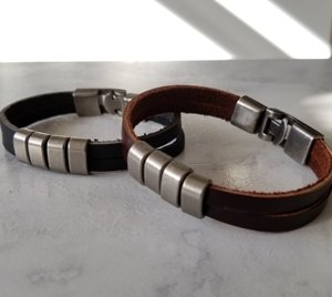 Mens <b>Leather</b> <b>Bracelet</b>, <b>Leather</b> <b>Bracelet</b>, Mens <b>Bracelet</b> - Product Image 1