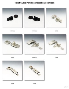 Serrure de porte moderne en acier inoxydable et plastique avec indication Accessoires de compartiment de cloison de toilette - Product Image 6