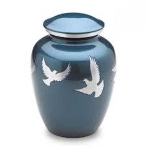 โกศบรรจุอัฐิสัตว์เลี้ยงสีน้ำเงินหลวง สำหรับงานศพ ทำจากโลหะทองเหลือง/อะลูมิเนียม - Product Image 4