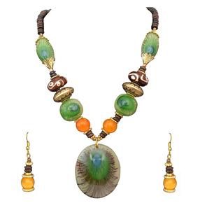 Collier épais à breloques en résine, nouvelle collection, Style rétro Vintage - Product Image 1