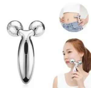 Y Shape 3D Microcurrent 360 Rotation Facial Lifting Beauty Tool Slim Face Massage Roller