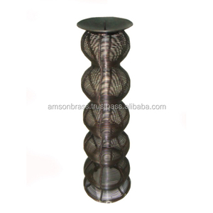 เชิงเทียนโลหะสีทองตกแต่งบ้านสีดำตาข่ายลวดเทียนงานแต่งงาน - Product Image 3