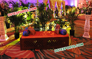 Punjabi Wedding Mehandi Sangeet Function Decors Indian <b>Mehndi</b> Stage <b>Decoration</b> Pakistani Mehandi Stages - Product Image 6