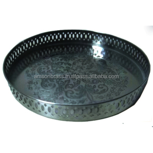 Design personnalisé Vente en gros de plaque de chargeur en métal argenté fantaisie faite à la main en Inde Plaque de chargeur traditionnelle en métal argenté en vente - Product Image 6