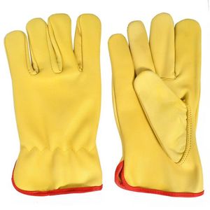 Guantes de seguridad de cuero de grano de vaca de tamaño Premium XL resistentes al calor impermeables para trabajadores de soldadura fabricados exportados de la India - Product Image 2